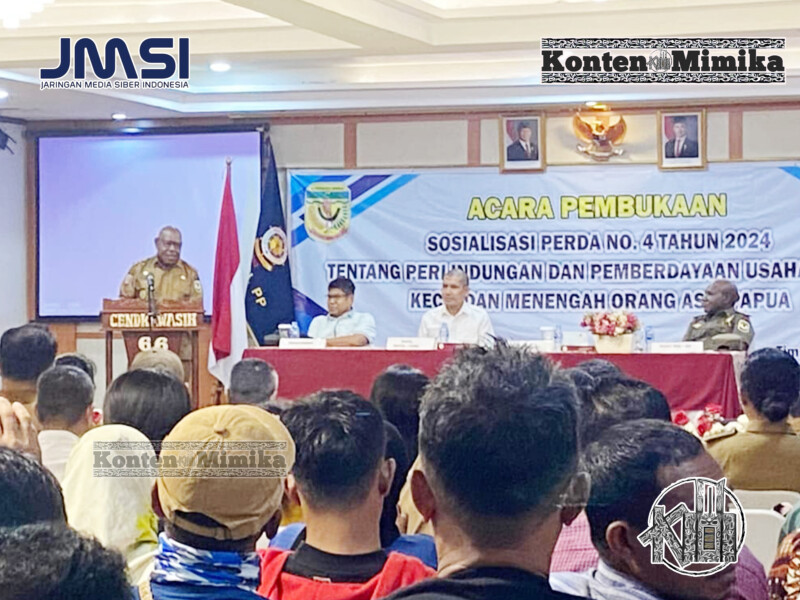 Satpol PP Sosialisasi Perda Perlindungan UMKM OAP – Konten Mimika